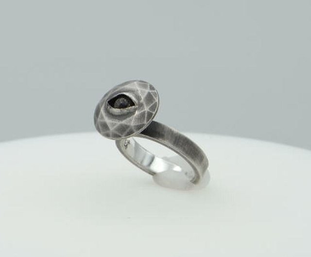 stare stone ring_4 (s_m-R.53) 銀玻戒指指环眼睛寶石jewelry sterling