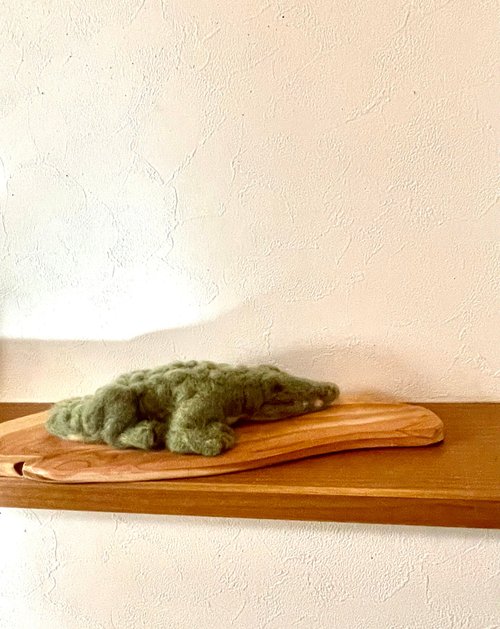 ワニ 羊毛フェルト - ショップ yottymikan 編み物/刺繍/羊毛フェルト