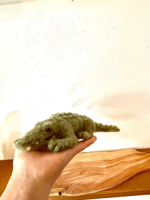 ワニ 羊毛フェルト - ショップ yottymikan 編み物/刺繍/羊毛フェルト