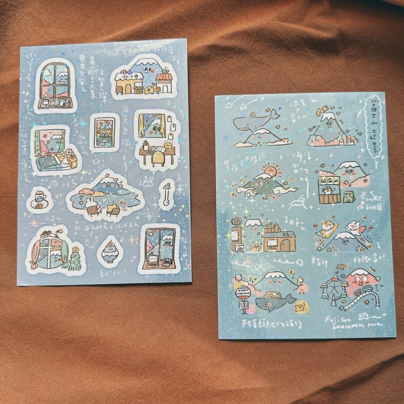 Pocket Sticker STICKER 3 Mount Fuji Sticker - สติกเกอร์ - กระดาษ 