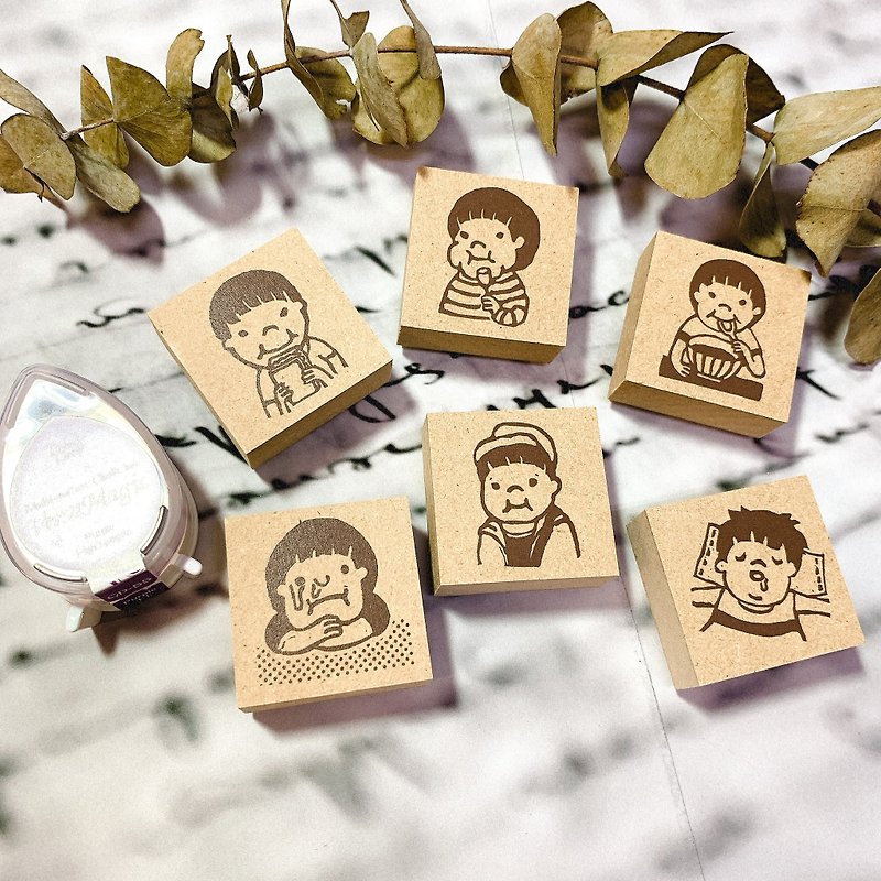 Children&#39;s Daily Stamps (6 Styles) Rubber Stamp Hand Account Childlike Expression Stamp