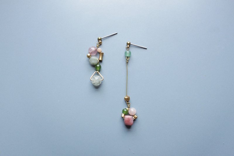 │Calminess │ Earrings - Wind - Earrings & Clip-ons - Other Metals Pink