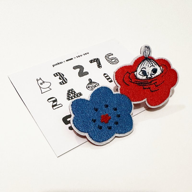 【Pinkoi x Moomin x SOU・SOU】Embroidered Pin - Little My(C) - เข็มกลัด - งานปัก 