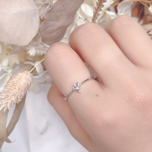 喜羊羊happy sheep jewelry 天然石925純銀英文字母戒指 P