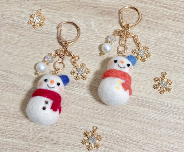 羊毛フェルト 雪だるま 羊毛フェルトの雪だるまの作り方
