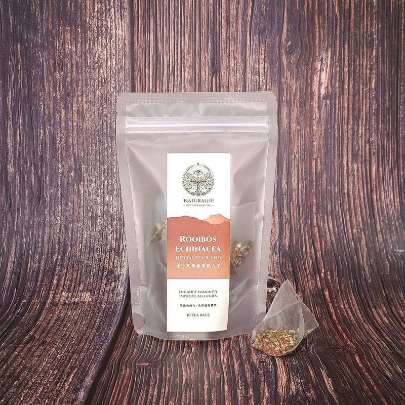 Rooibos Echinacea Herbal Tea Blend | 10 Cups - ชา - พืช/ดอกไม้ สีนำ้ตาล