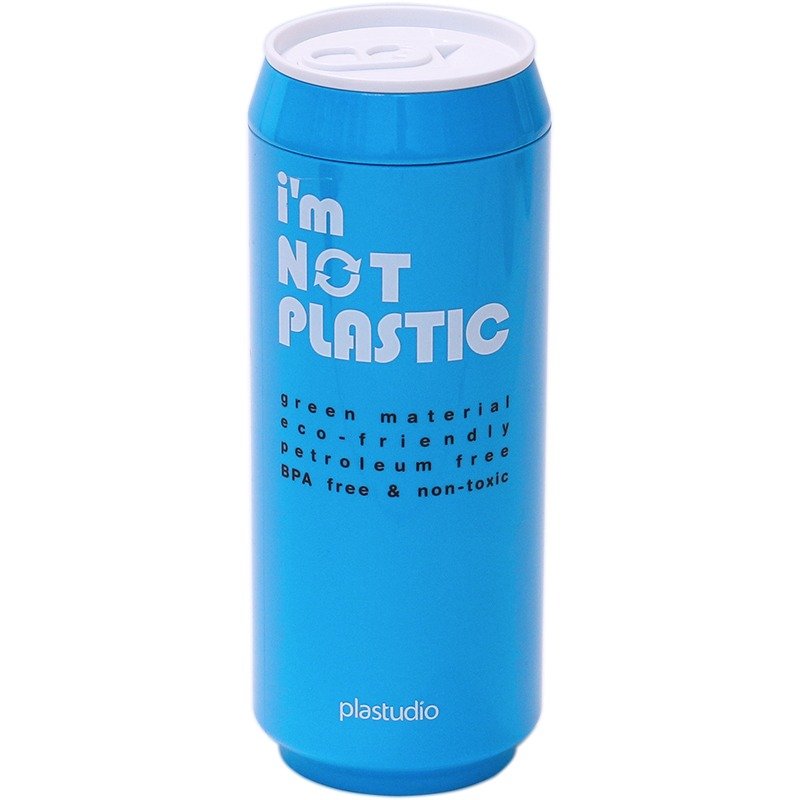 PLAStudio ECO CAN_藍-420ml - 咖啡杯/馬克杯 - 其他材質 藍色