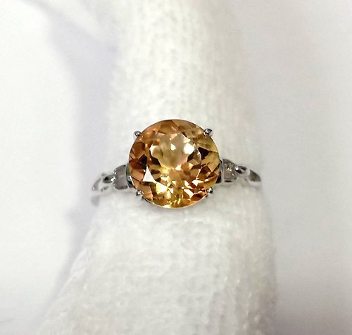 homejewgem Natural imperial topaz ring silver sterling or ring wedding size 7.0 free resize