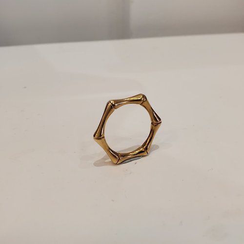 LYNLI Jewelry 【戒指】黃銅-竹節戒指-母親節/畢業禮物/情人節禮物