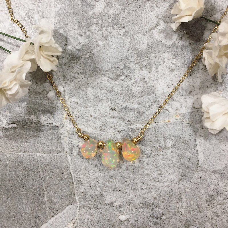 Handmade Necklace Firework Opal - Necklaces - Gemstone Multicolor