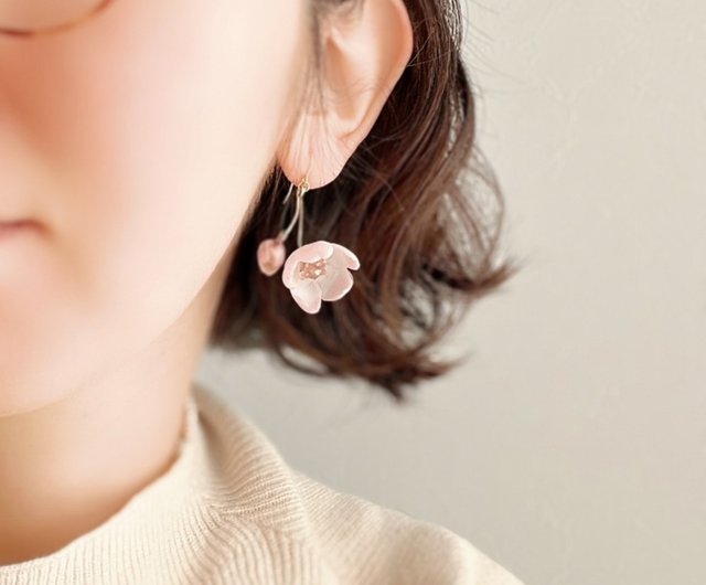 No.1385-B ジグソーパズル☆ピアス・イヤリング(パープル