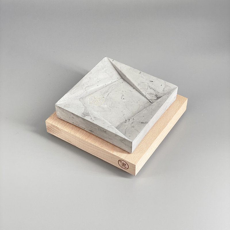 玩柅 LaserPlay 250g Stationery Concrete Plate - กล่องเก็บของ - ปูน สีเทา