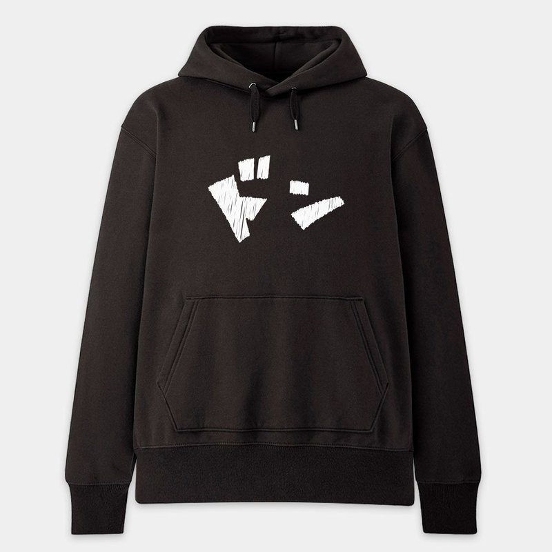 【秋冬新品】咚 DONG 日文字 中性 純棉帽T 大學T PS029 - 帽T/大學T - 棉．麻 黑色