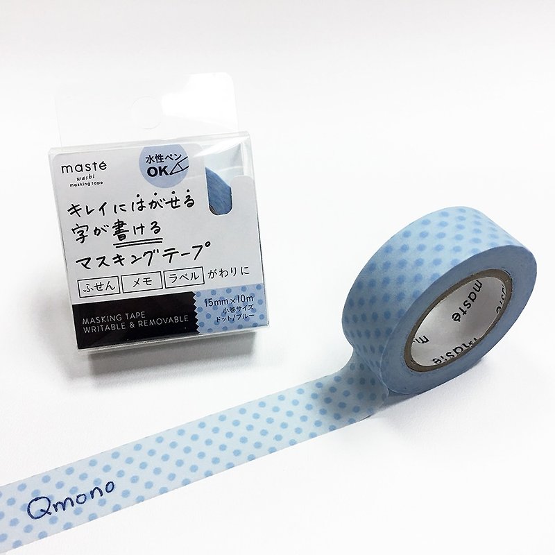 マスティー・ドロー・ミーとペーパー・テープ[Shuiyu Dot  -  Blue（MST-FA06-BL）] - マスキングテープ - 紙 ブルー