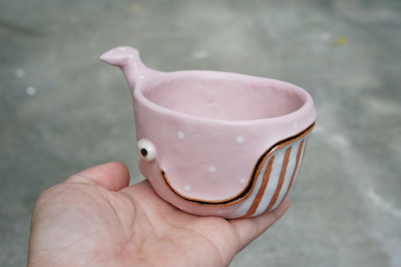 Whale pot , Whale plant pot , Handmade ceramics , pottery - Pottery & Ceramics - Pottery Pink