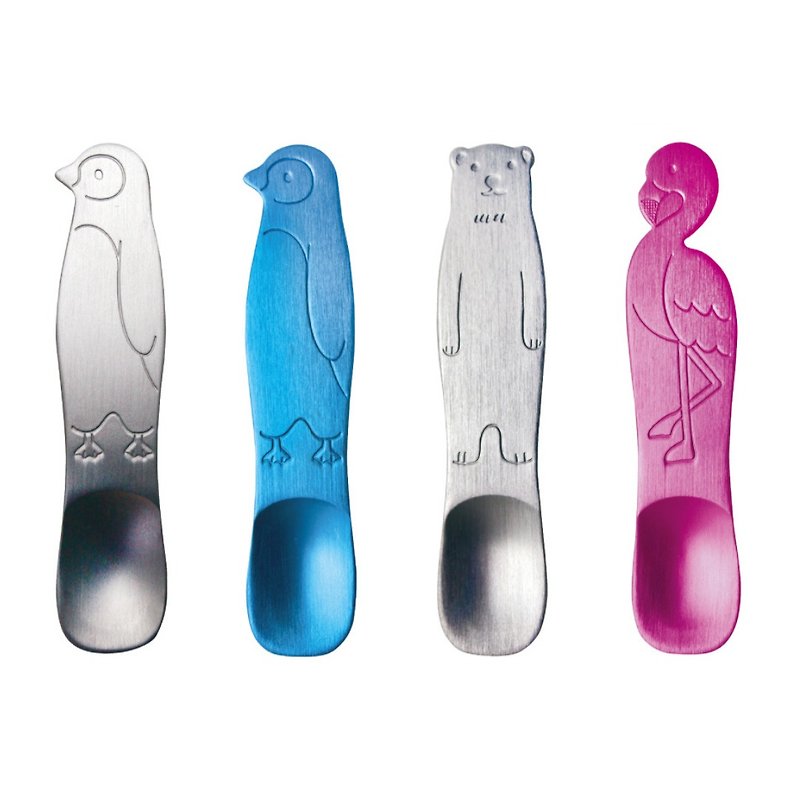 Spoon Cutlery Ice Cream Animal Spoon 4pcs set Stainless Steel Gift Penguin Japan - Cutlery & Flatware - Stainless Steel Multicolor