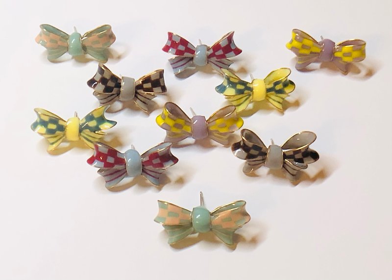 Candy Bow Candy Bow Elemental Elf Handmade Jewelry Resin Earrings 925