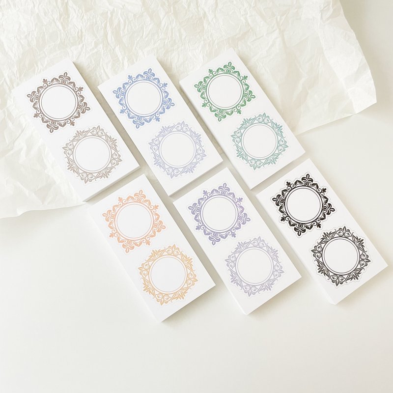 Baroque square doily rice cake memo pad - 便條紙/便利貼 - 紙 