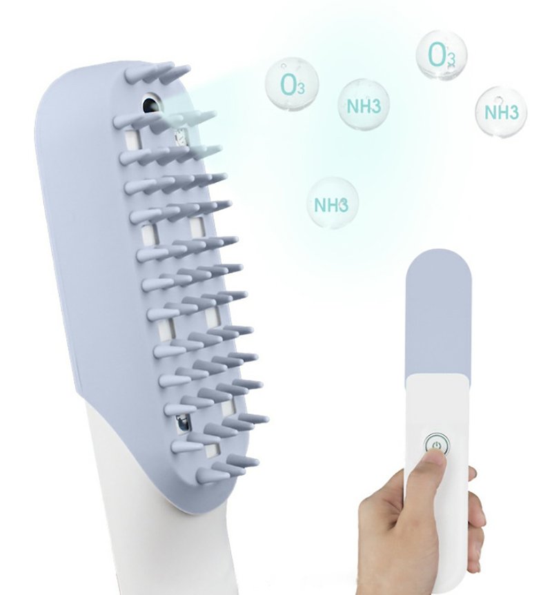 Pet deodorant ozone cleaning comb massage comb removable and washable - ทำความสะอาด - ซิลิคอน 