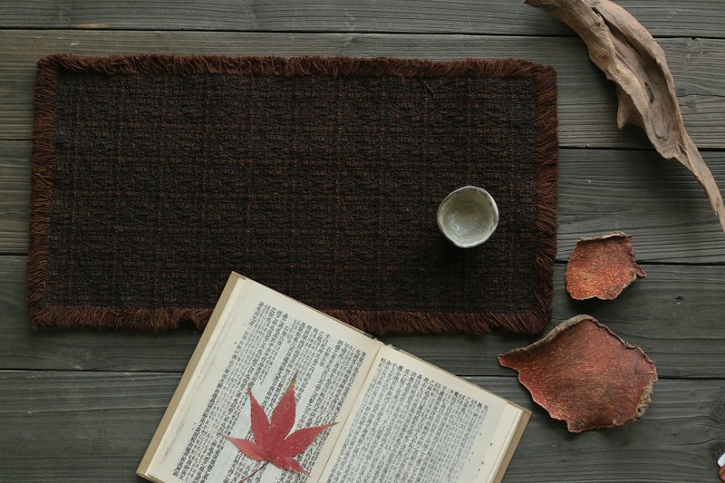 Plant dyed table mat plant dyed yam dyed tea mat tablecloth pure cotton yam dyed thick coffee brown insulation pad - ผ้ารองโต๊ะ/ของตกแต่ง - ผ้าฝ้าย/ผ้าลินิน สีนำ้ตาล