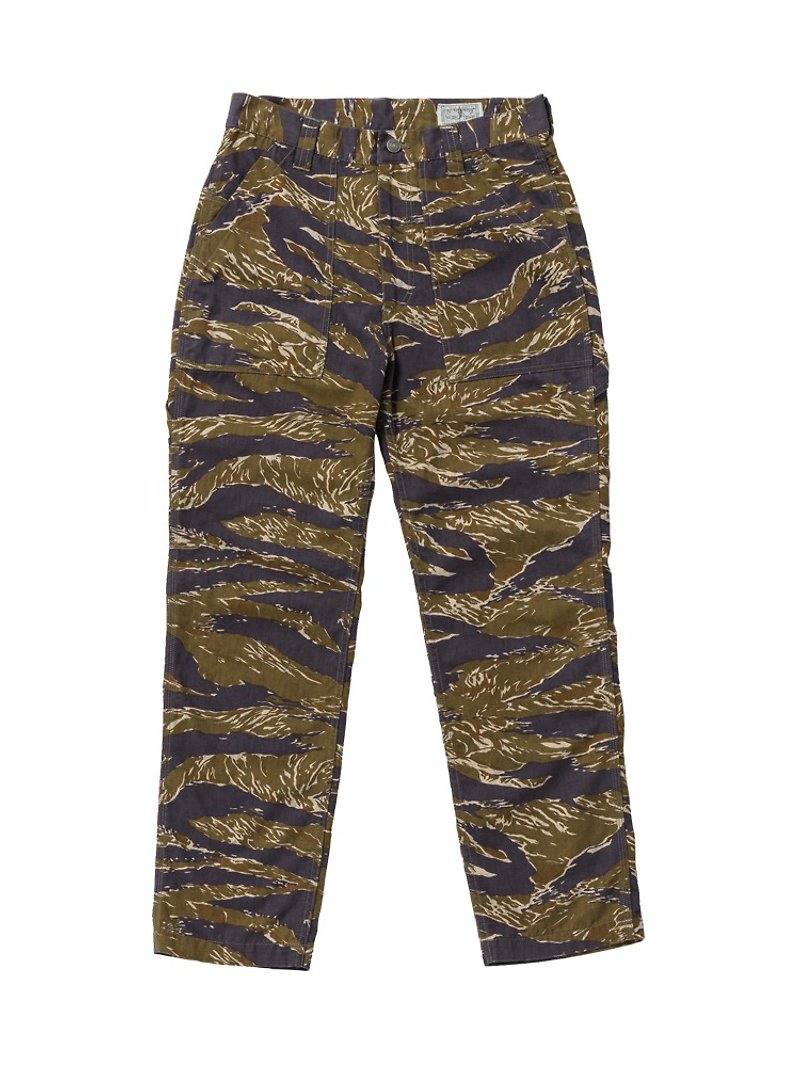 SPLASH CARPENTER PANTS - TIGER STRIPE CAMO - กางเกงขายาว - ผ้าฝ้าย/ผ้าลินิน สีเขียว