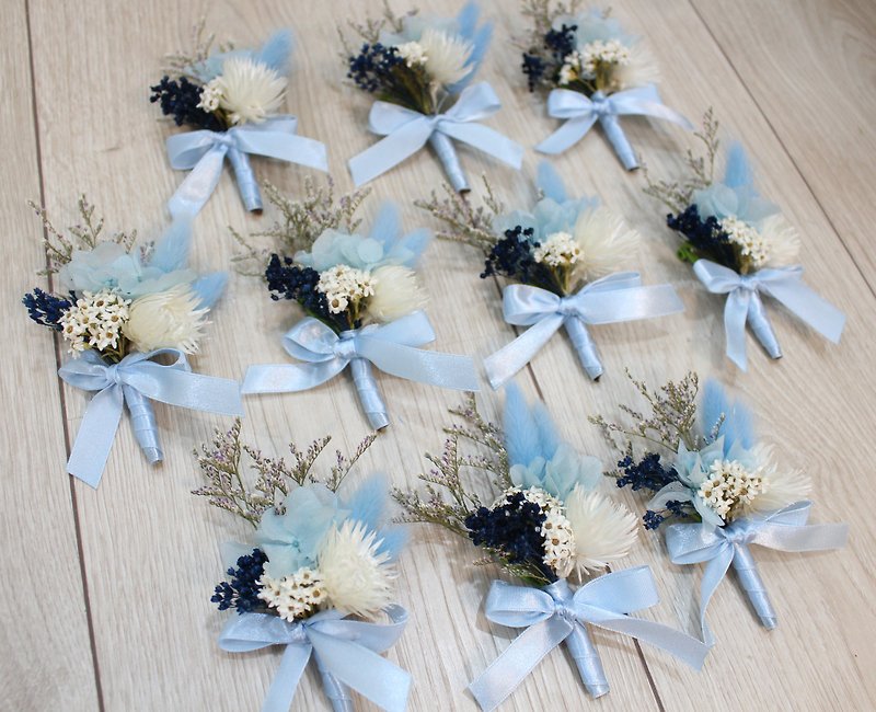 Flover芙拉設計 藍色系乾燥胸花 乾燥花 - 植栽/盆栽 - 植物．花 
