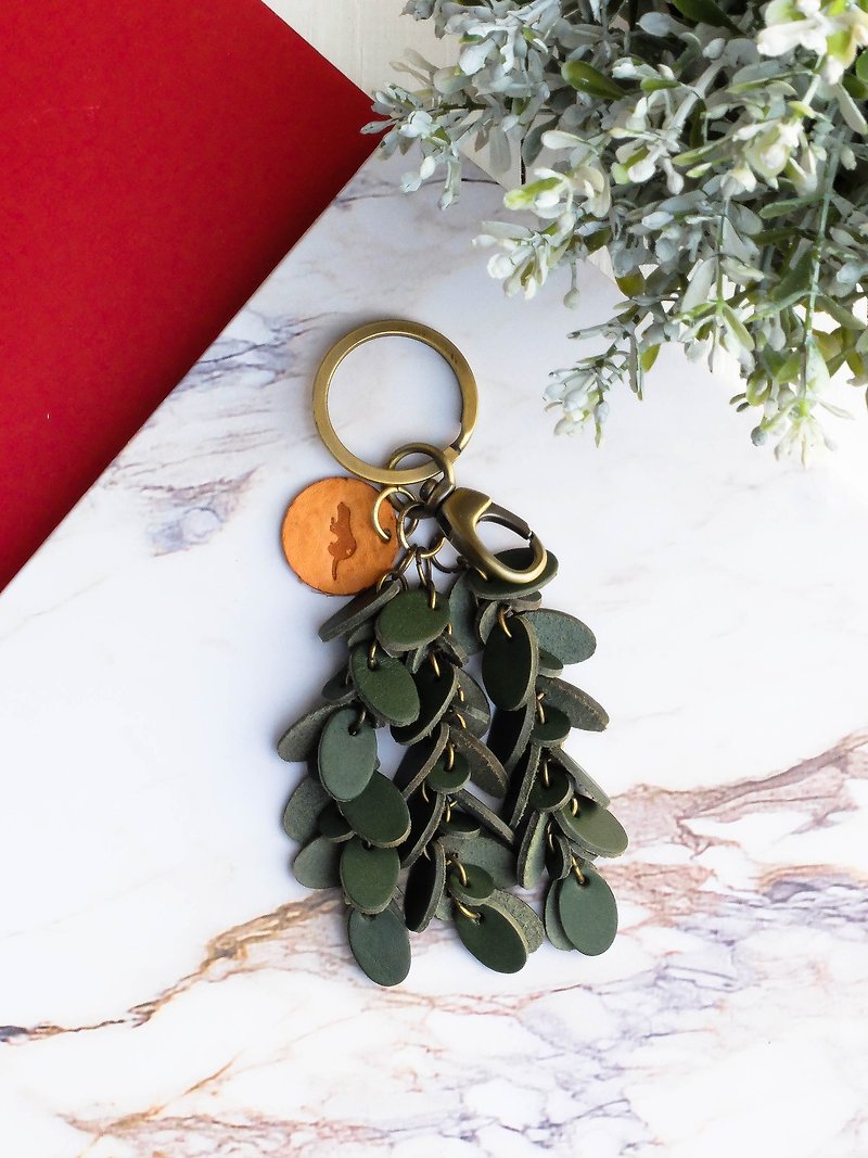 Corona Keychains-Green - Keychains - Genuine Leather Green