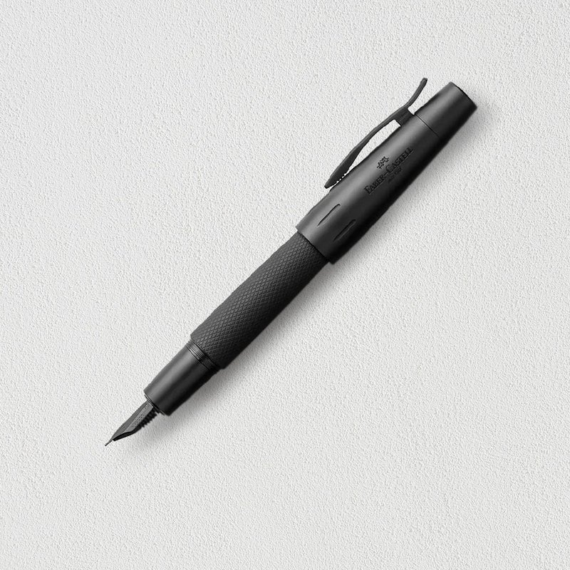 【Faber-Castell】E-MOTION黑金剛鋼筆-M尖 免費刻字 - 鋼筆 - 其他金屬 黑色