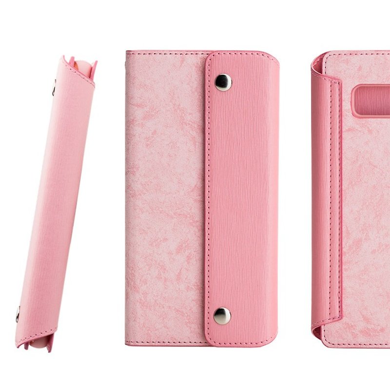 Samsung Galaxy Note8サイドスタンドアップレザーケース - パウダー（4716779658293） - その他 - 革 ピンク