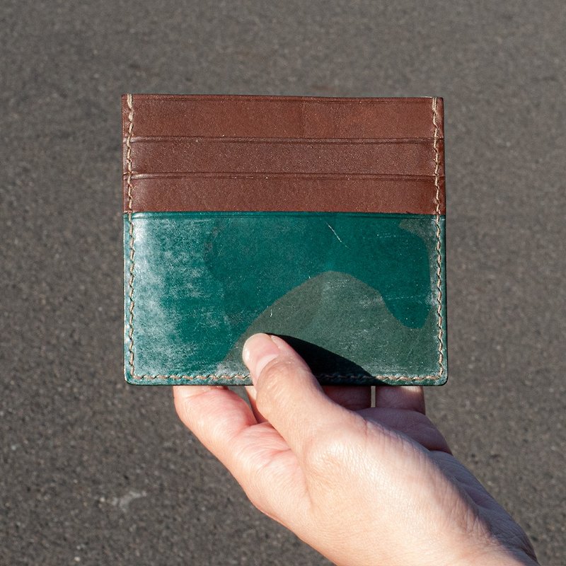 【QueeniQue】Business card holder/card holder/vegetable tanned leather (there are three colors to choose from) - Card Holders & Cases - Genuine Leather Multicolor
