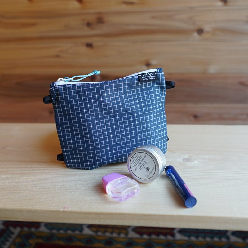 X-Grid・Navy・ちびさこぽS / 超軽量・防水・サコッシュ・ショルダーバッグ・ポーチ・slowhike - 側背包/斜背包 - 尼龍 藍色