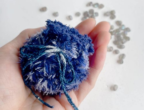 說說 Knitting 生命之花束口袋 - 靛藍光 眉心輪 敷袋