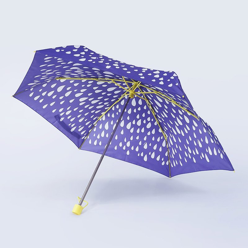 ALL PLASTIC FRAME Ultra Lightweight Umbrella - Raindrop - ร่ม - วัสดุกันนำ้ สีม่วง