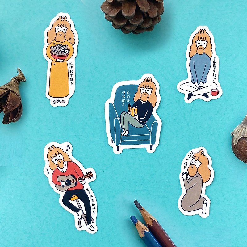 At first it was a sticker pack. The Secret Life of Jesus - Stickers - Waterproof Material Multicolor