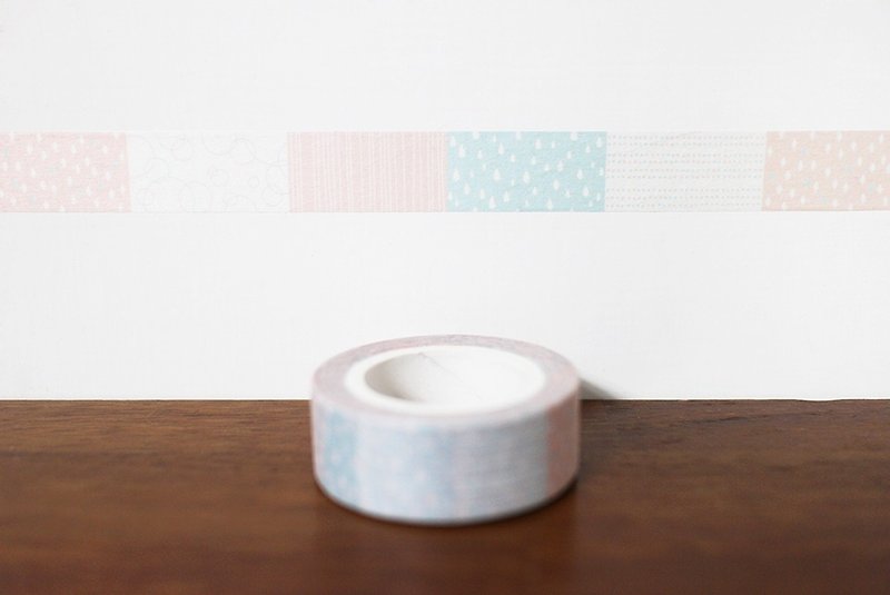 Maotu-紙テープ（夕焼けの雨に濡れる） - マスキングテープ - 紙 ピンク