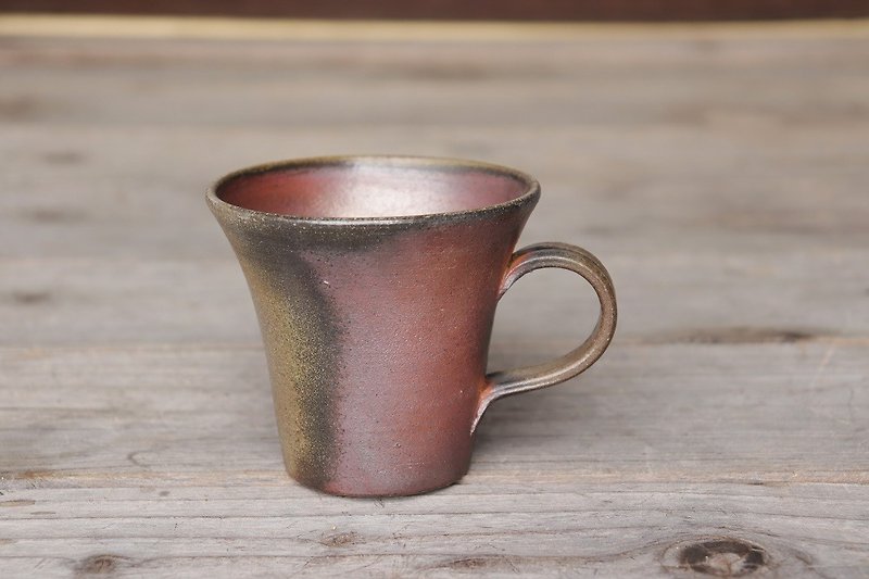 Bizen coffee cup (middle) c1 - 059 - แก้วมัค/แก้วกาแฟ - ดินเผา สีนำ้ตาล