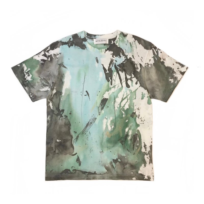 手描き半袖Tシャツ - Tシャツ メンズ - コットン・麻 多色