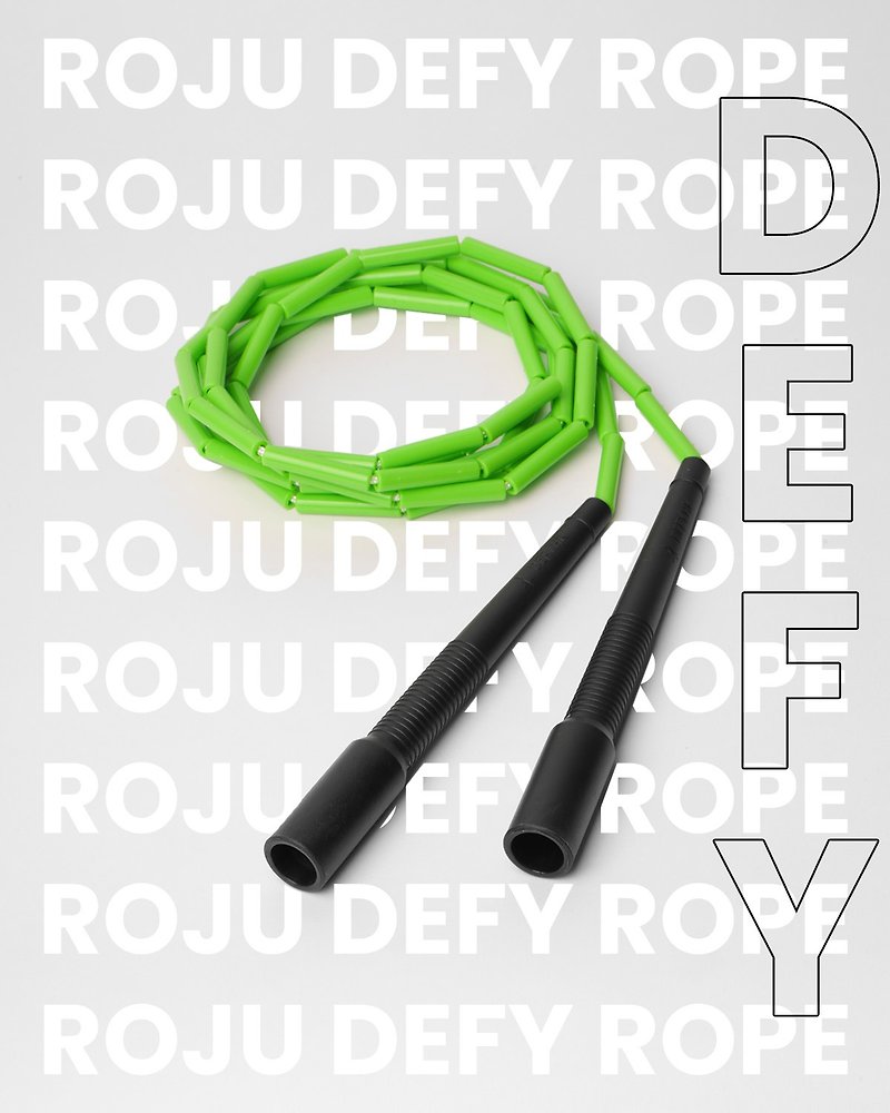 【DEFY】Heavy beaded rope 10ft (Green) - Fitness Equipment - Plastic Green