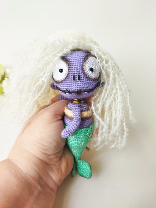 TatiStoreShop 美人魚殭屍娃娃DIY可愛恐怖玩具amigurumi鉤針圖案英文pdf