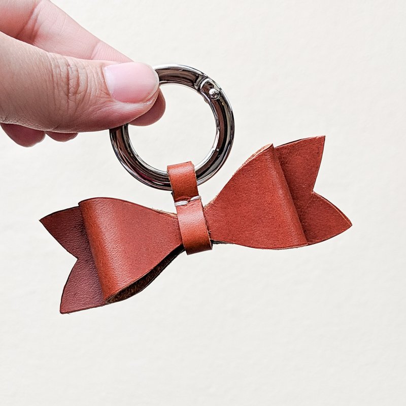 My Little Universe-Bowknot Starry Sky Dyed Leather Keyring (1pcs) - Keychains - Genuine Leather Multicolor