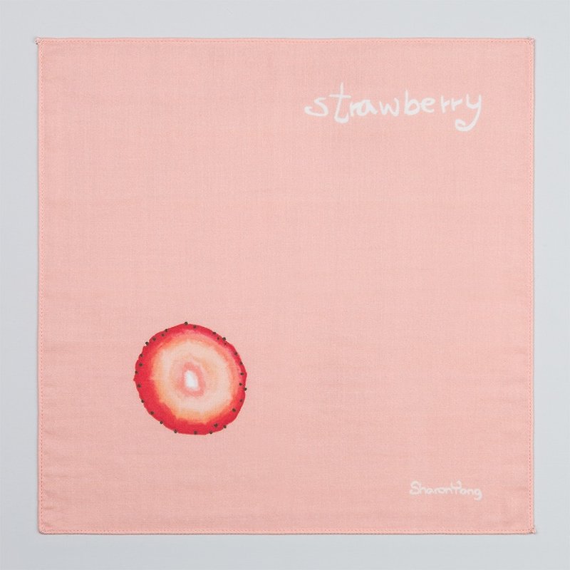Strawberry-Hand towel - Handkerchiefs & Pocket Squares - Cotton & Hemp 