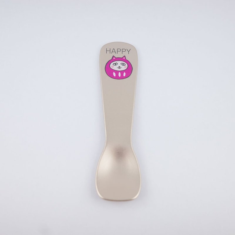 ai sayama ice cream spoon cat damo gold HAPPY - ช้อนส้อม - อลูมิเนียมอัลลอยด์ สีเทา