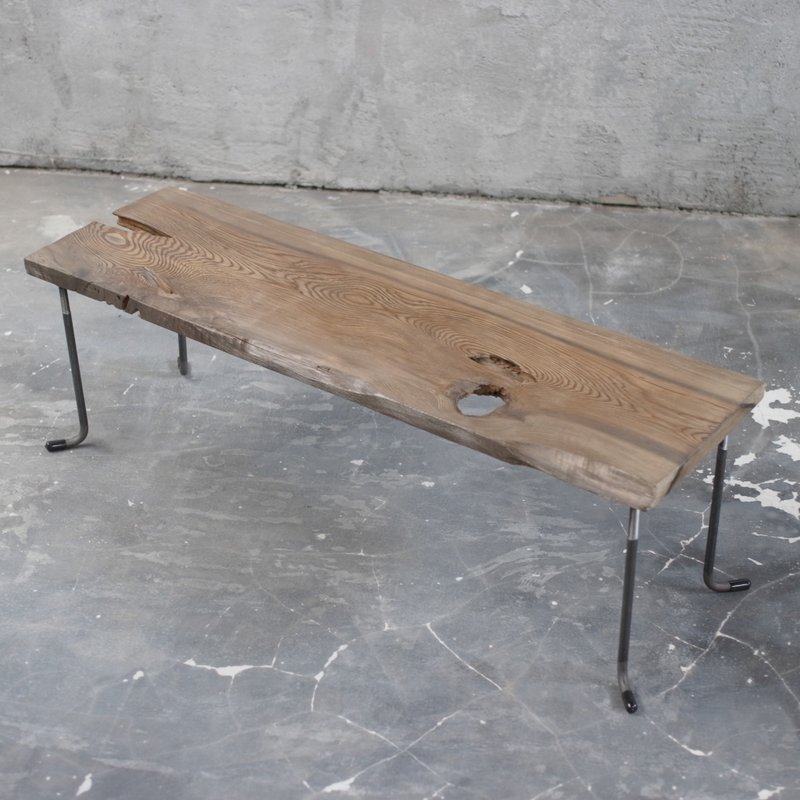 wood iron table 33*103*32 - 餐桌/書桌 - 木頭 咖啡色
