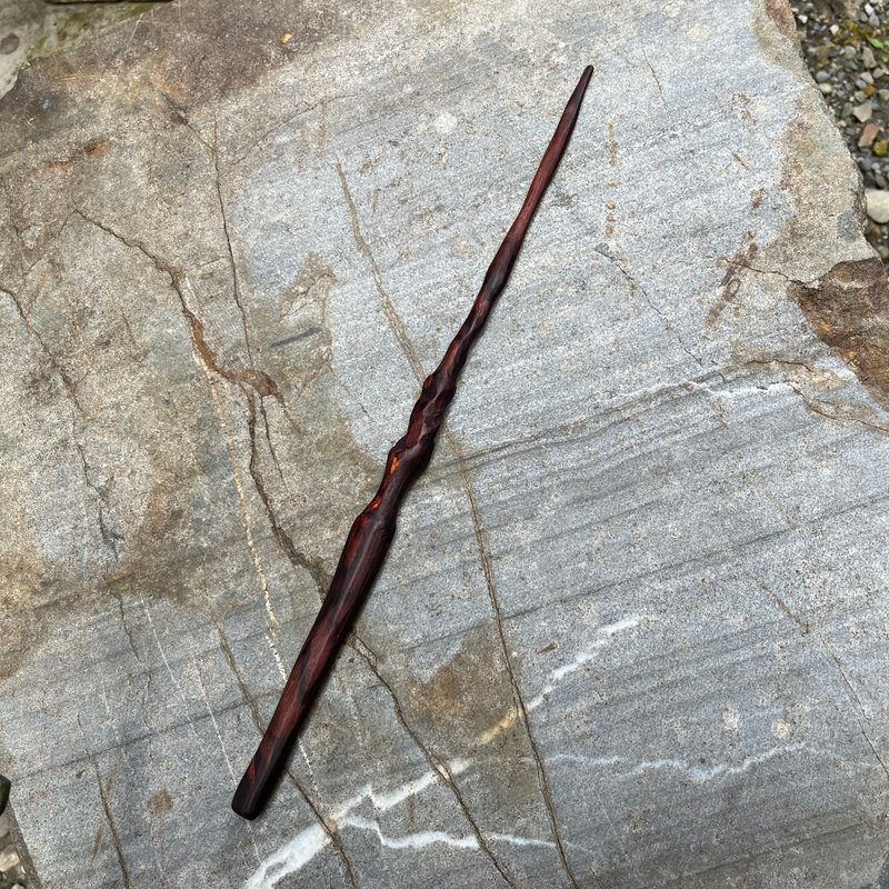 I Wand ワンドパープルハンドメイド ワンド ハンドメイド ワンド - 置物 - 木製 ブラウン