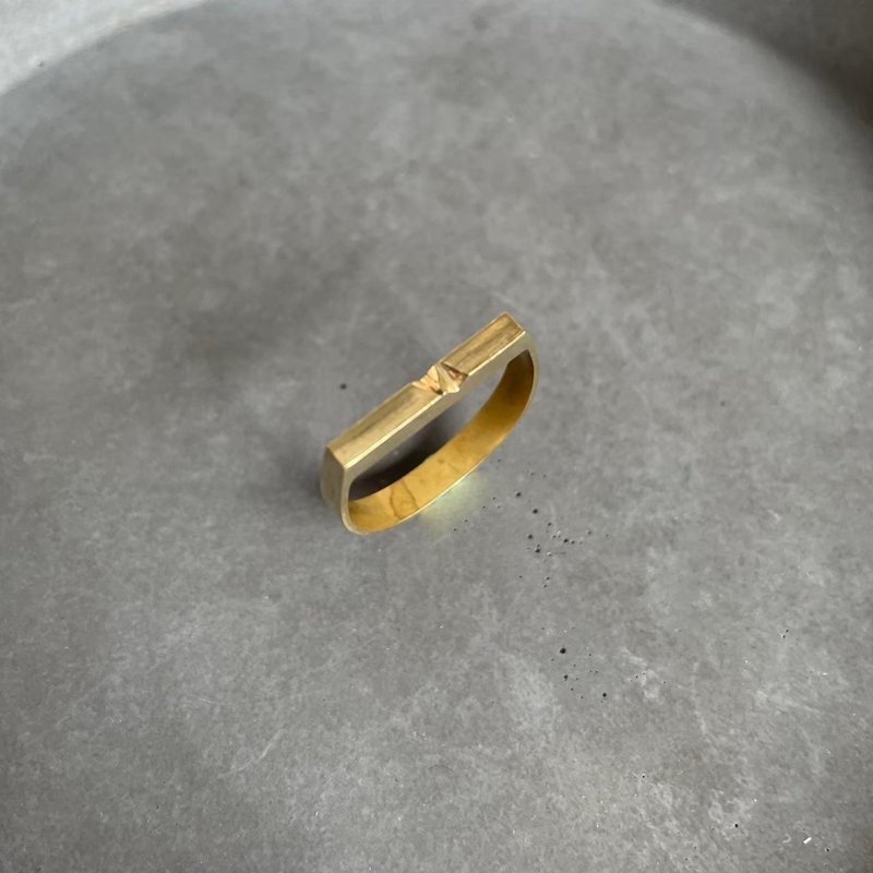 【Variety】D-shaped Bronze shape ring-6 - General Rings - Copper & Brass 