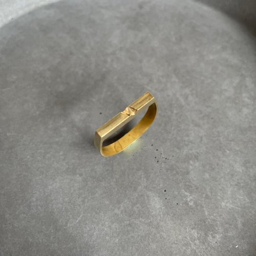 Right & Joy Design Studio 【Variety】D型黃銅造型戒指 -6