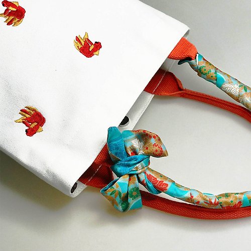 故宮精品 日式菊竹紋配飾窄巾
