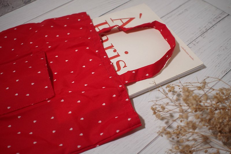 Daily series of small strawberry shopping bags / handbags / stock in stock - กระเป๋าถือ - ไนลอน สีแดง