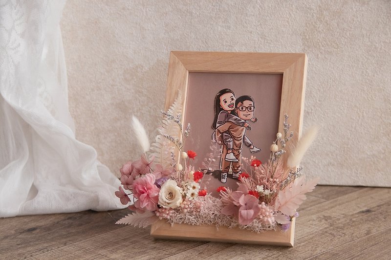 2024 Mother’s Day Flower Gift Proposal Customized Xiyan Painted Flower Frame - ภาพวาดบุคคล - พืช/ดอกไม้ 