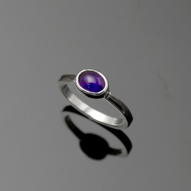 Amethyst Silver Ring [SILVER PERSPIRATION] LLR-007Bam - แหวนทั่วไป - โลหะ 
